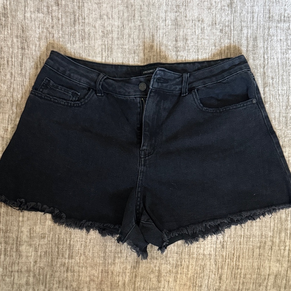 Sincerely Jules Black Jean Shorts